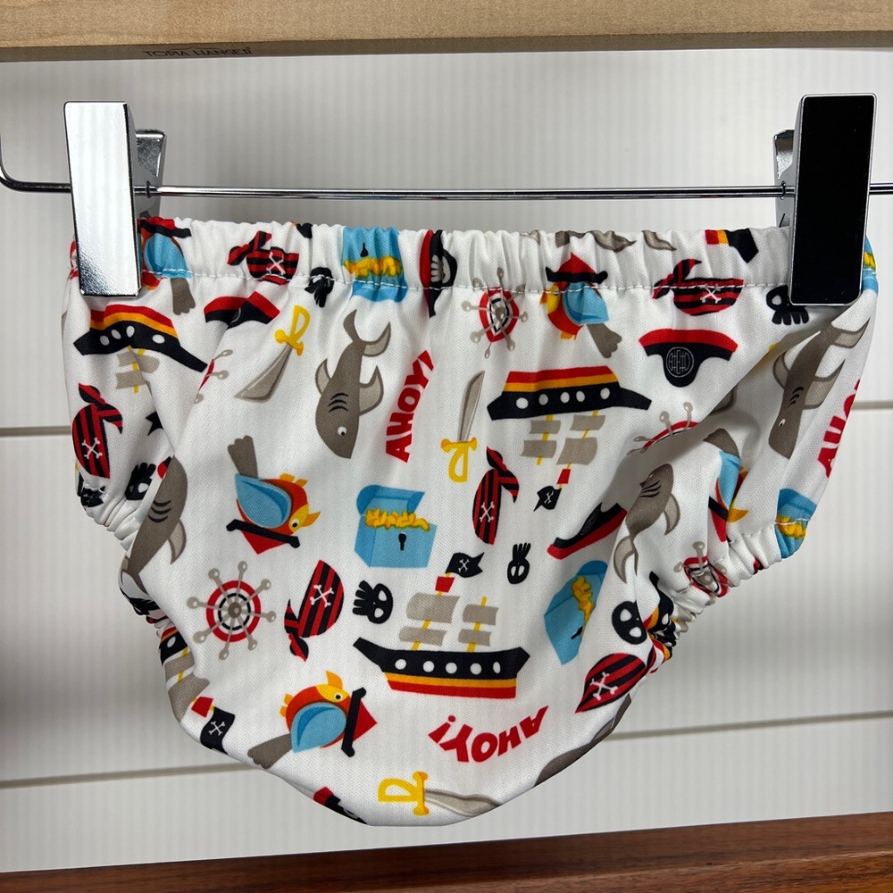 Charlie Banana Baby Swim Diaper - White with Multicolor Print - Picture 2 of 7